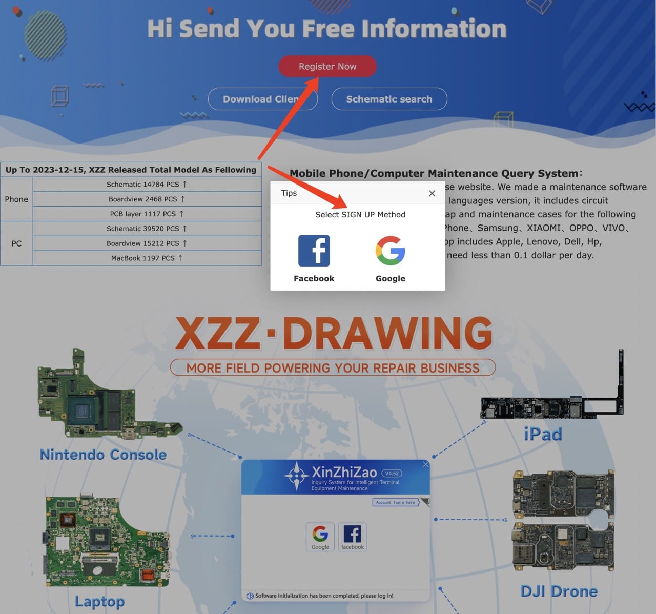 Register a free XinZhiZao software account